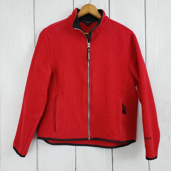 Woolrich Large Red Nordic Wool Zippered Jacket - Picture 3 of 8